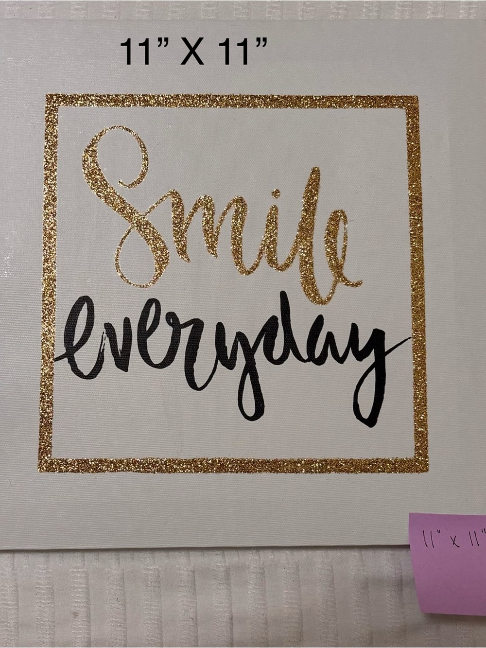 Smile Everyday Gold and Black Wall Art